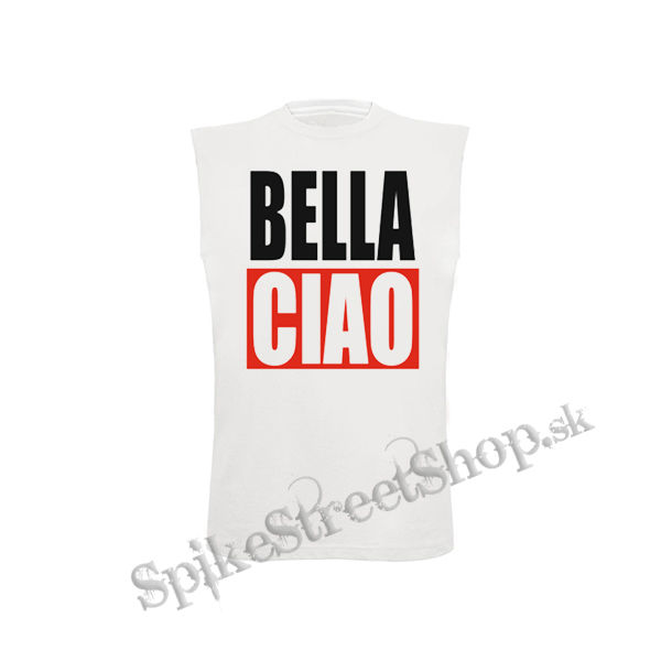BELLA CIAO - biele detské tričko bez rukávov