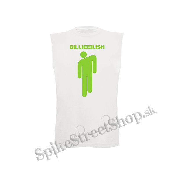 BILLIE EILISH - Stickman Logo Green - biele detské tričko bez rukávov