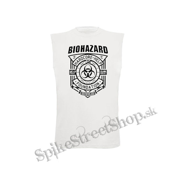 BIOHAZARD - Hardcore Help Foundation - biele detské tričko bez rukávov