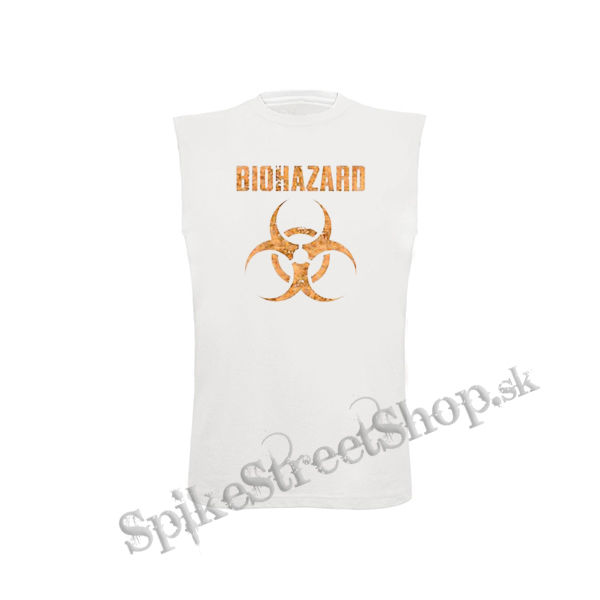 BIOHAZARD - Logo Orange - biele detské tričko bez rukávov