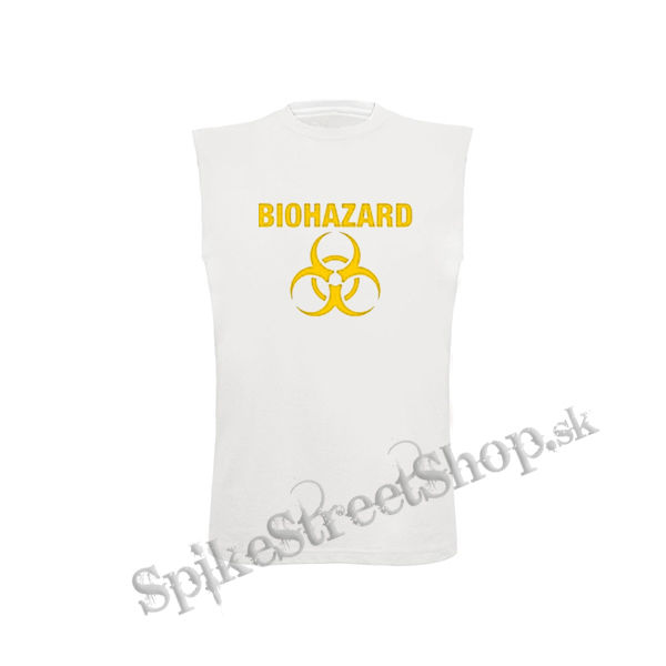 BIOHAZARD - Yellow Logo Crest - biele detské tričko bez rukávov