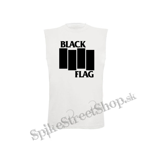 BLACK FLAG - Logo Crest - biele detské tričko bez rukávov