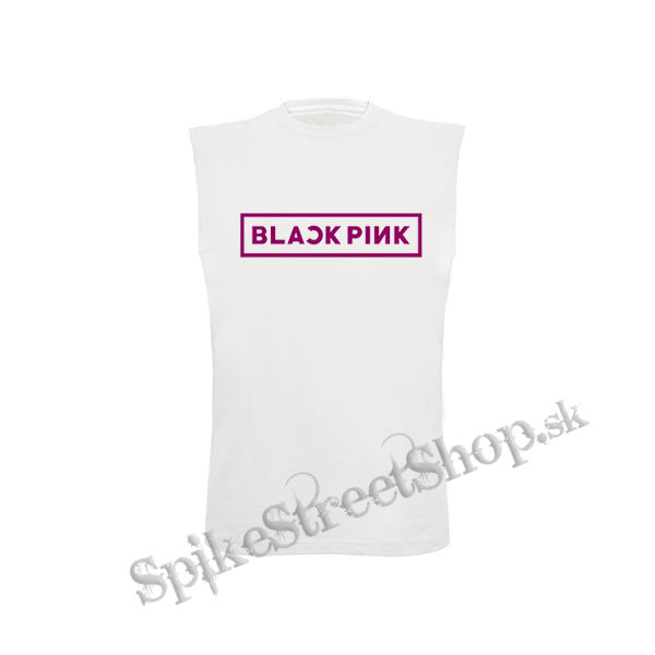BLACKPINK - Logo Pink - biele detské tričko bez rukávov