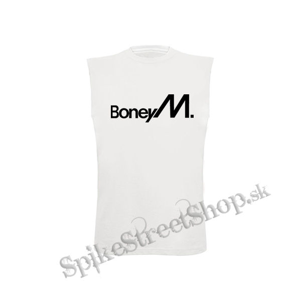 BONEY M - Logo - biele detské tričko bez rukávov