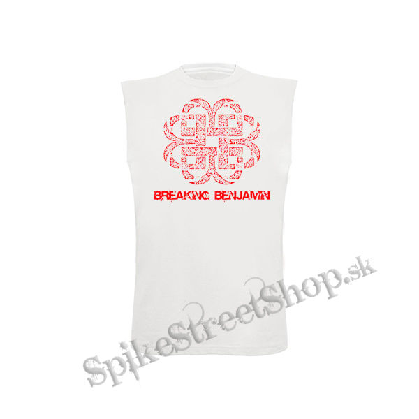 BREAKING BENJAMIN - Red Logo - biele detské tričko bez rukávov