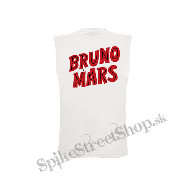 BRUNO MARS - Logo - biele detské tričko bez rukávov