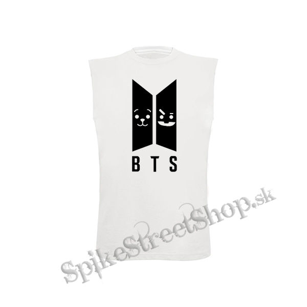BTS - Emoji BT21 Logo - biele detské tričko bez rukávov