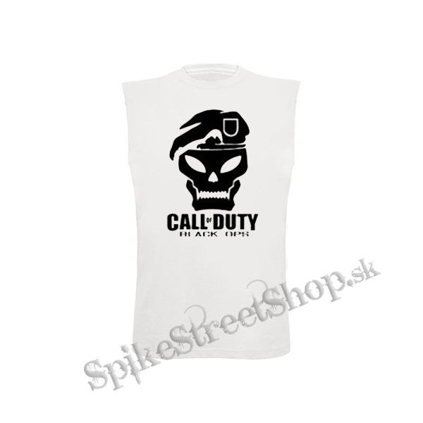 CALL OF DUTY - Skull - biele detské tričko bez rukávov