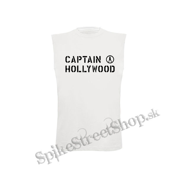 CAPTAIN HOLLYWOOD - Logo - biele detské tričko bez rukávov