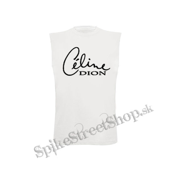 CELINE DION - Logo - biele detské tričko bez rukávov