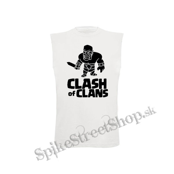 CLASH OF CLANS - Barbarian Logo - biele detské tričko bez rukávov