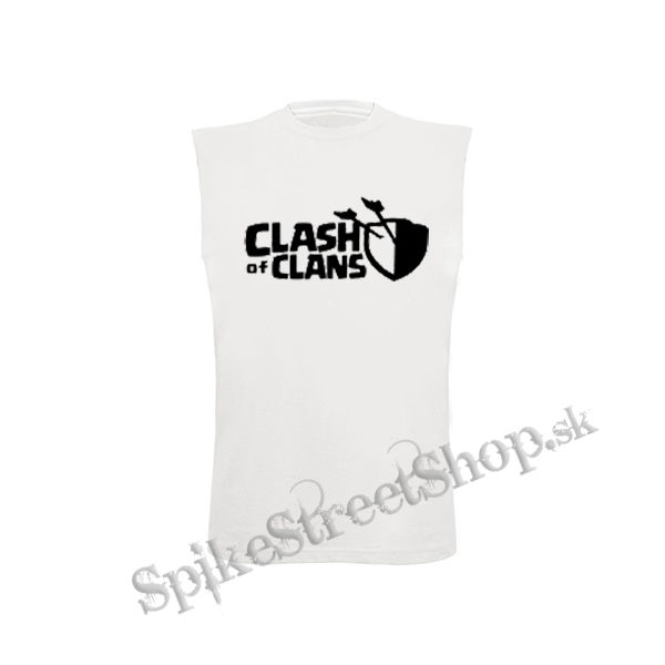 CLASH OF CLANS - Logo - biele detské tričko bez rukávov