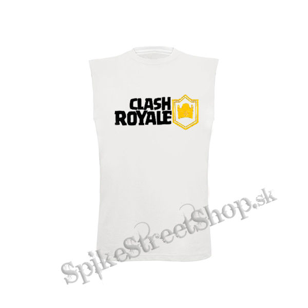CLASH ROYALE - Logo - biele detské tričko bez rukávov