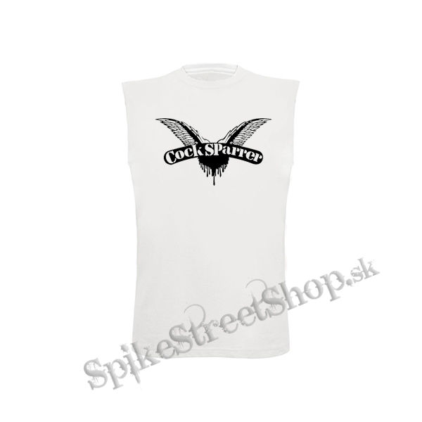 COCK SPARRER - Logo - biele detské tričko bez rukávov