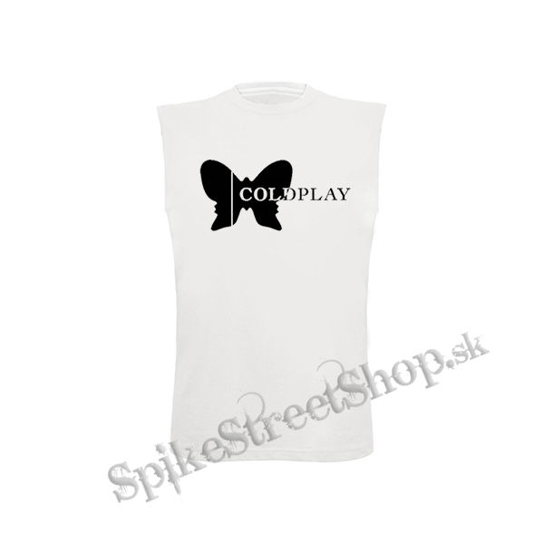 COLDPLAY - Butterfly Logo - biele detské tričko bez rukávov