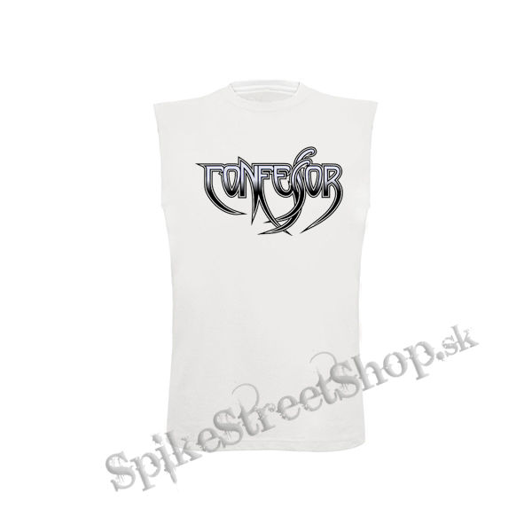 CONFESSOR - Logo - biele detské tričko bez rukávov