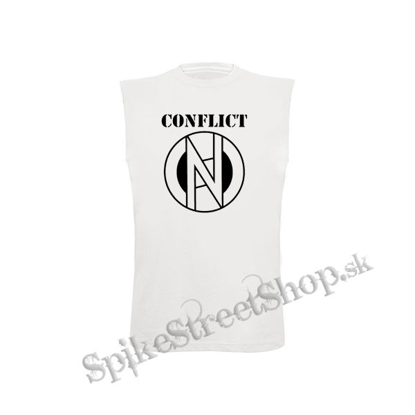 CONFLICT - Logo Crest - biele detské tričko bez rukávov