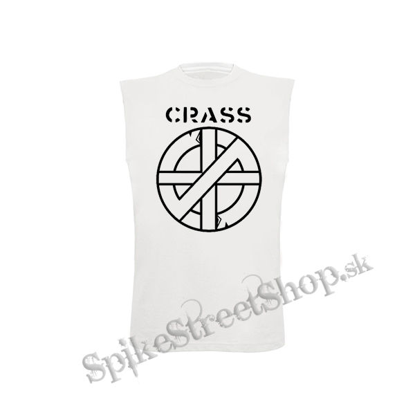 CRASS - Logo And Symbol Crest - biele detské tričko bez rukávov
