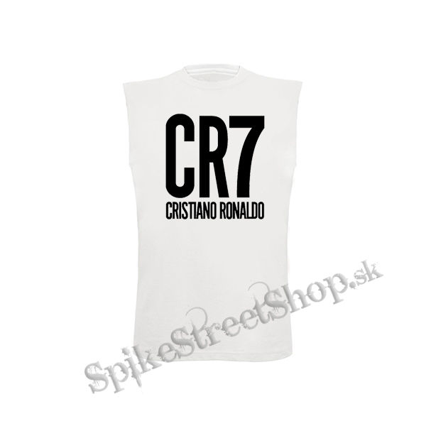 CRISTIANO RONALDO - CR7 Crest - biele detské tričko bez rukávov