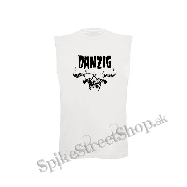 DANZIG - Logo Skull - biele detské tričko bez rukávov