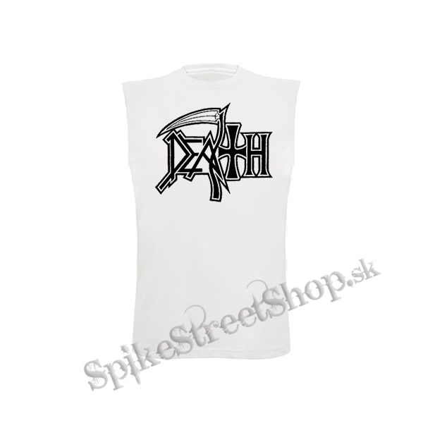 DEATH - Logo Black - biele detské tričko bez rukávov