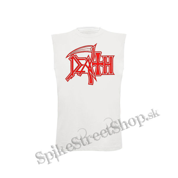DEATH - Logo Red - biele detské tričko bez rukávov