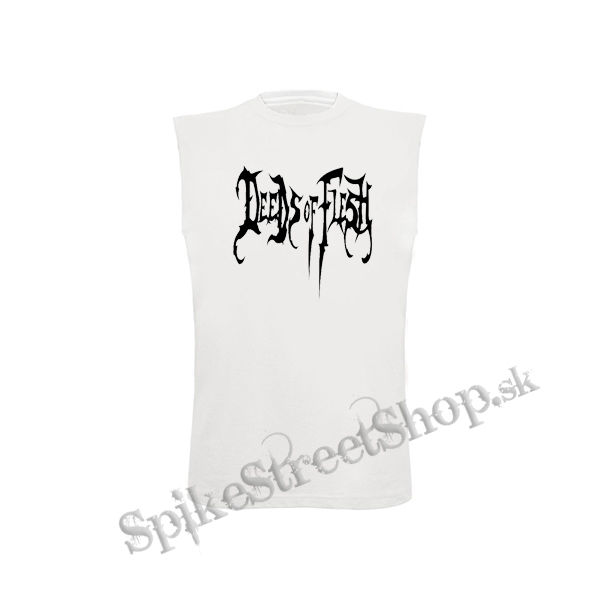 DEEDS OF FLESH - Logo  Black - biele detské tričko bez rukávov