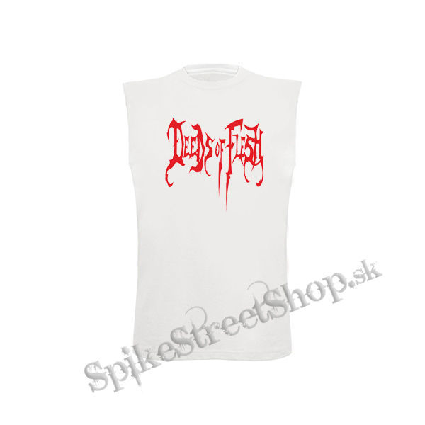 DEEDS OF FLESH - Logo - biele detské tričko bez rukávov