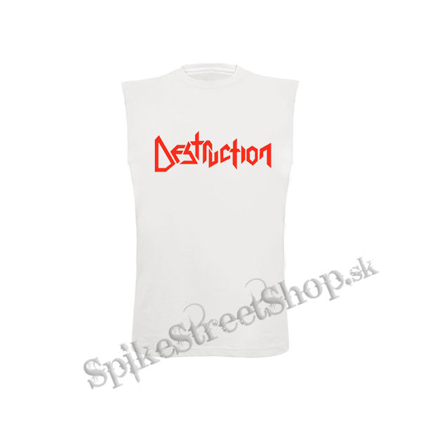 DESTRUCTION - Red Logo - biele detské tričko bez rukávov