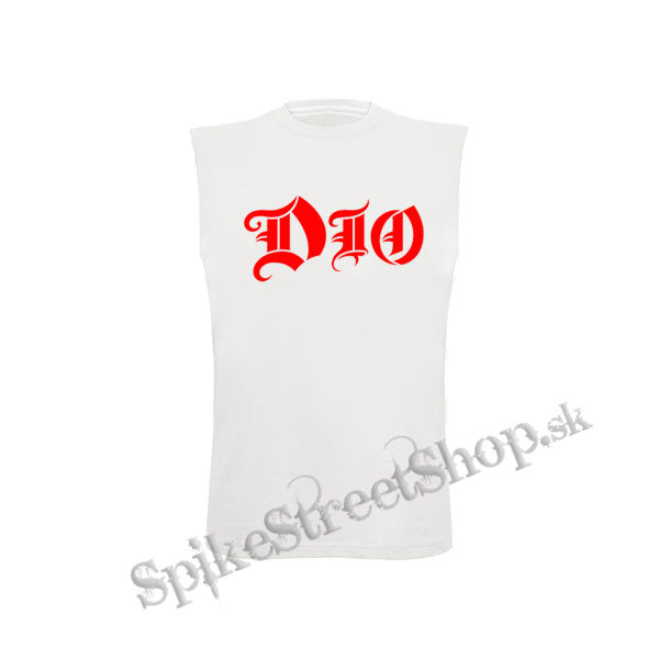 DIO - Logo Red - biele detské tričko bez rukávov