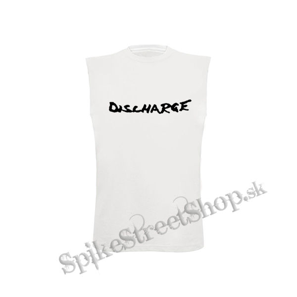 DISCHARGE - Logo - biele detské tričko bez rukávov