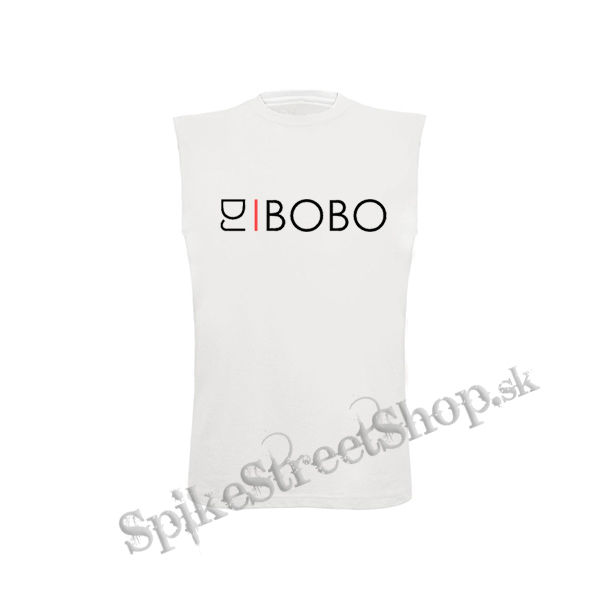 DJ BOBO - Logo - biele detské tričko bez rukávov
