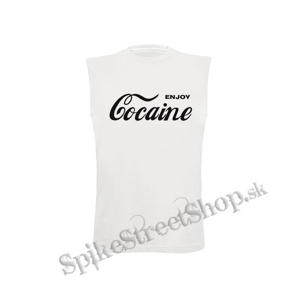 ENJOY COCAINE - biele detské tričko bez rukávov