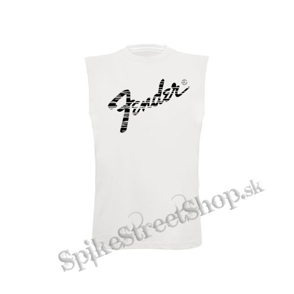 FENDER - Logo Vintage - biele detské tričko bez rukávov