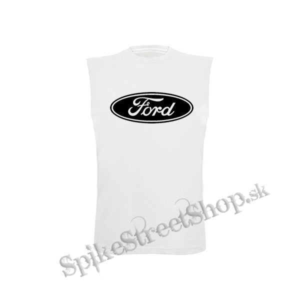 FORD - Logo - biele detské tričko bez rukávov