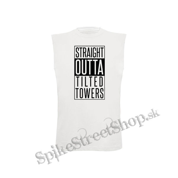 FORTNITE BATTLE ROYALE - Straight Outta Titlted Towers - biele detské tričko bez rukávov