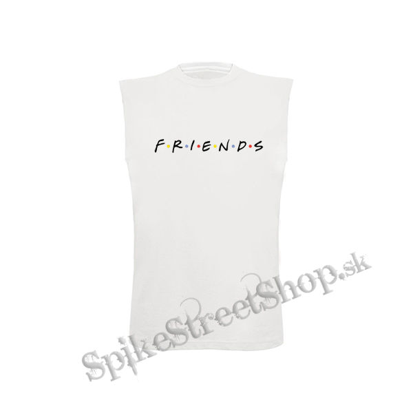 FRIENDS - PRIATELIA - Logo Colour - biele detské tričko bez rukávov