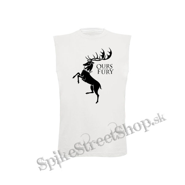 GAME OF THRONES - OURS IS THE FURY - House Baratheon - biele detské tričko bez rukávov