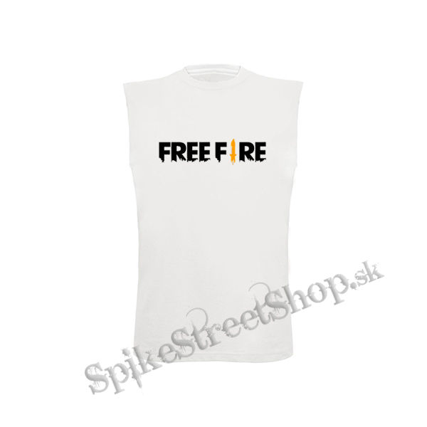 GARENA FREE FIRE - Logo - biele detské tričko bez rukávov