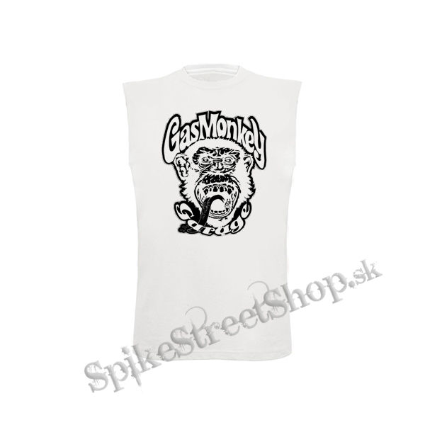 GAS MONKEY GARAGE - biele detské tričko bez rukávov