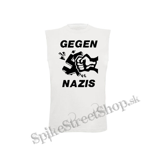 GEGEN NAZIS - biele detské tričko bez rukávov
