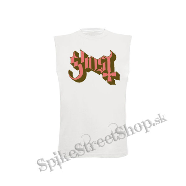 GHOST - Logo Motive 2 - biele detské tričko bez rukávov