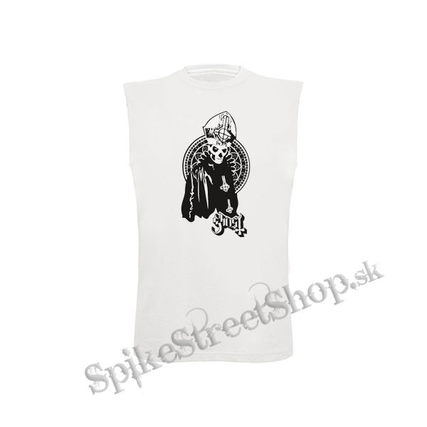 GHOST - Papa Portrait Motive 1 - biele detské tričko bez rukávov