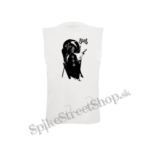 GHOST - Papa Portrait Motive 2 - biele detské tričko bez rukávov