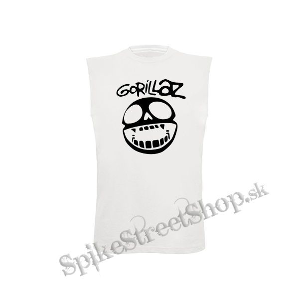 GORILLAZ - Noodle Skull Face - biele detské tričko bez rukávov