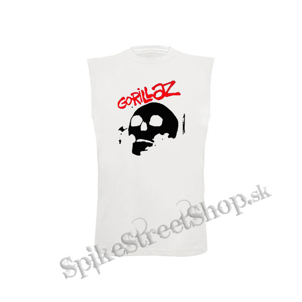 GORILLAZ - Skull - biele detské tričko bez rukávov