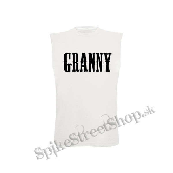 GRANNY HORROR VILLAGE - Logo - biele detské tričko bez rukávov