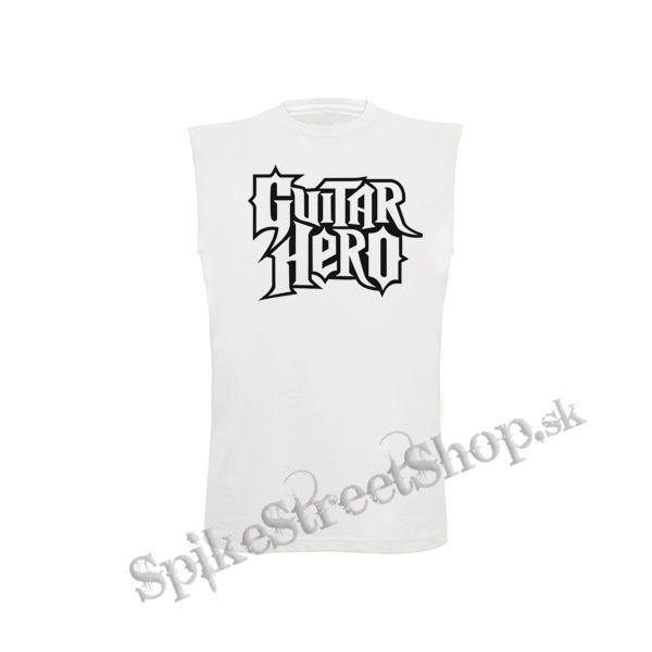 GUITAR HERO - biele detské tričko bez rukávov