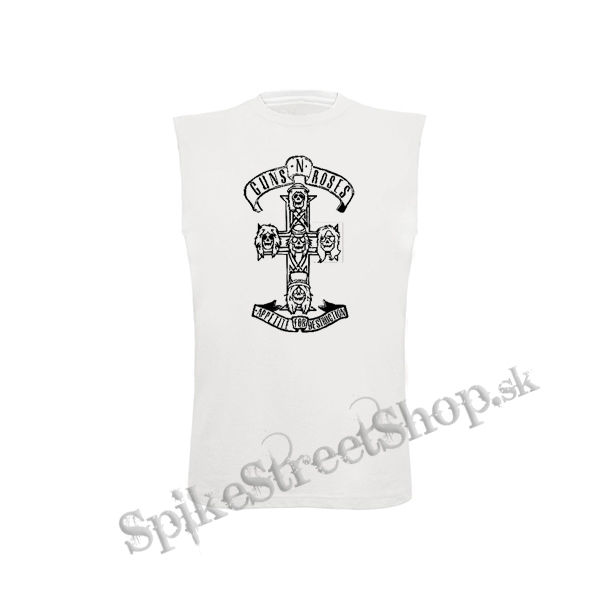 GUNS N ROSES - Appetite For Destruction Cross - biele detské tričko bez rukávov