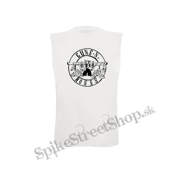 GUNS N ROSES - Circle Logo - biele detské tričko bez rukávov